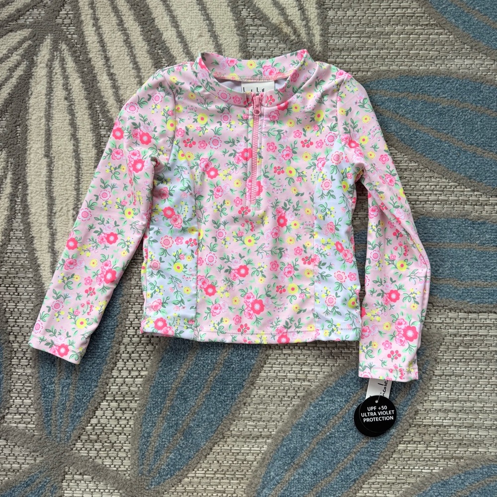 Nicole Miller NWT Toddler Girls Floral Pink 3 Piece Swim Wear‎ Size 3T - Picture 2 of 8